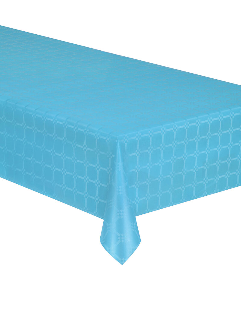 NAPPE DAMASSEE TURQUOISE 1.20*6M